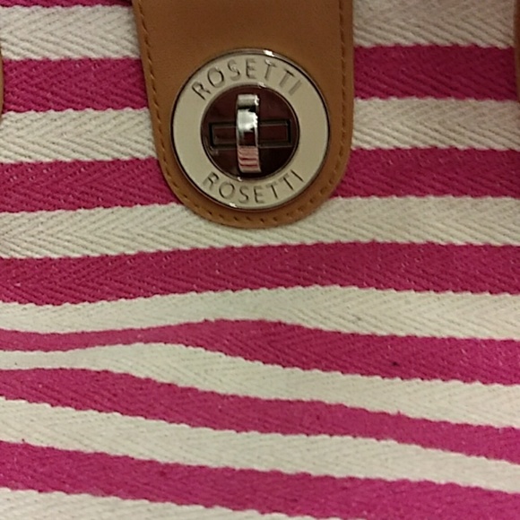 Rosetti pink and white striped bag. - Picture 3 of 4